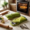 Zhehao 2 Pcs 3D Alligator Souvenir Oven Mitts Green Alligator