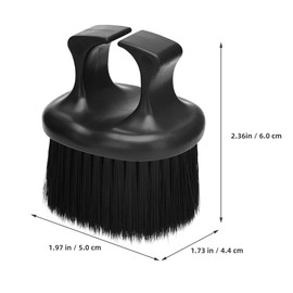 Beavorty 2pcs Barber Fade Brush Knuckle Brush Beard Brush Neck Duster Barber Hair Sweep Brush Mustache Shaving Brush