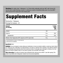 Piping Rock MCT Oil 16 oz | Liquid Keto Formula | Non-GMO Supplement | by Piping Rock