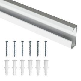 TR101 White Gallery Wall Track Picture Hanging Rail 79 Inch - Gallery Art Rail Supports up to 154 lbs - Includes Hardware for Installation