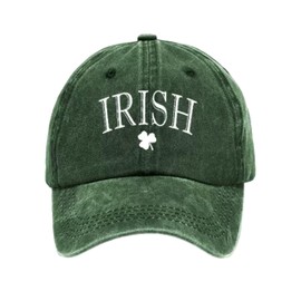 eBoutik - Novelty Summer Hat Ireland Baseball Cap - Green Shamrock Design for St Patrics Day, Irish Rugby or Football Sport Supporter (Irish)