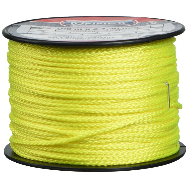 Connex COX781562 Mason's Lacing Cord, Yellow, 1.2 mm x 100