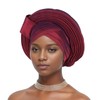 Nigeria Raw Silk Auto Geles Wedding Party Head Wraps Headwear