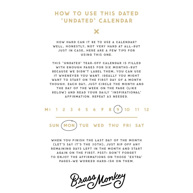 Make My Day Undated Desk Calendar