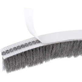 MACHSWON Brush Weather Stripping, 10M / 32.81Ft, Card-Slot Seal Strip Pile Weatherstrip Door Sweep Brush for Door Window Wardrobe (7 x 12mm, Grey)