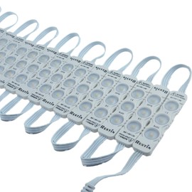 Rextin Super Bright 110V 100pcs New Model 2835 3 LED Module Yellow 120-150LM Per Module Waterproof Decorative Light for Letter Sign Advertising Signs with Tape Adhesive Backside (Yellow)