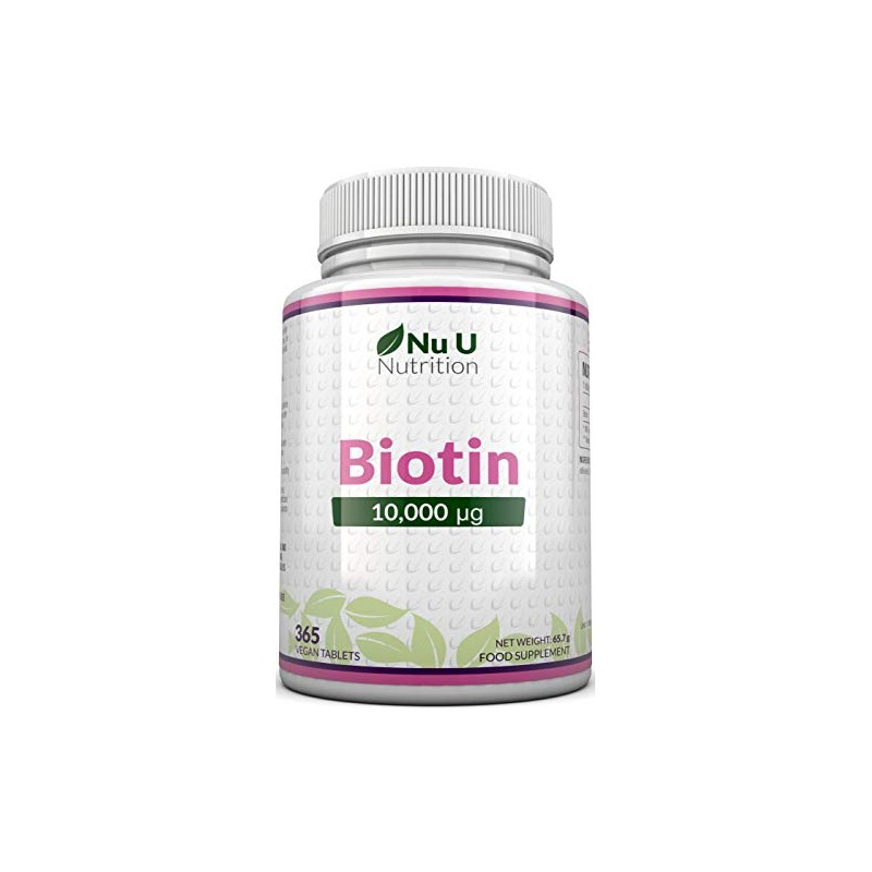 Biotin Hair Growth Supplement - 365 Vegan Tablets (Full Year