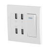 Fdit USB Wall Mounted Socket Intelligent Charger Outlet Panel Tool