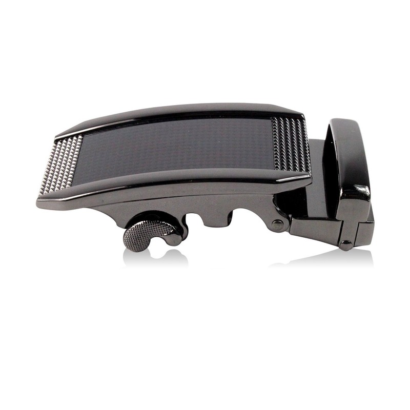 Glamexx24 Men's Automatic Buckle Leather Belt: Wide 35 mm, Length