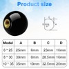 Lvjkes Pack of 5 Ball Knobs M6 x 25 mm,