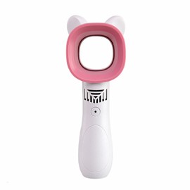 GladGirl Cat Ear Handheld Fan - White and Pink