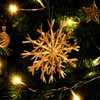 com-four® 52 x Straw Stars in Mix Set - Christmas