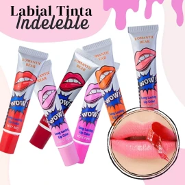 Wow Romantic Bear Labial Tinta Indeleble Larga Duración Peel Off Lip Gloss Acabado Lovely Peach Color A Escoger