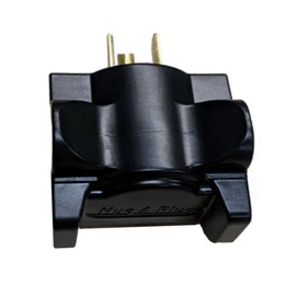 Hug-A-Plug Grounded Right Angle Adapter Plug - Black [15a 125v Current Tap]
