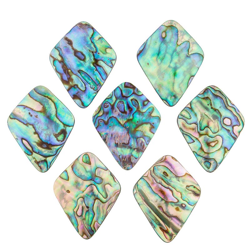 mookaitedecor Set of 4 Abalone Shell Cabinet Knobs with Screws,