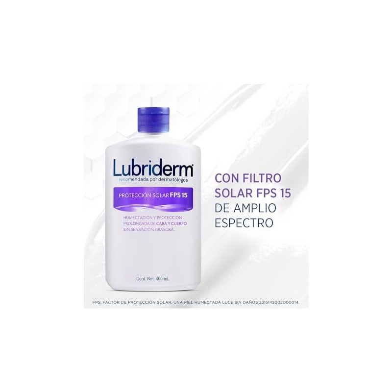 LUBRIDERM Crema Corporal Proteccion Solar Fps 15 400 ml