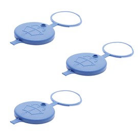 3 Pcs Replacement Car Washer Bottle Cap, Universal Blue Plastic Windshield Washer Reservoir Cap, Automobile Washer Wiper Cleaning Fluid Bottle Cover for Peugeot 2008 3008 01 307 308 408 508L