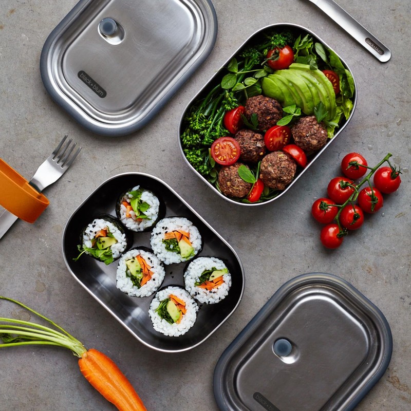 Black+Blum Stainless Steel Lunchbox, Orange, 600 ml