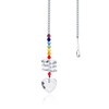 Libiline Crystal Rainbow Suncatcher with Chakra Beads, Clear Sweet Heart