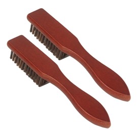 SAFIGLE 2pcs Wooden Beard Grooming Brush Set Soft Bristle Detangling Hair Brush for Men for Smoothing Styling Cleaning Portable Travel Essential for Beard Care