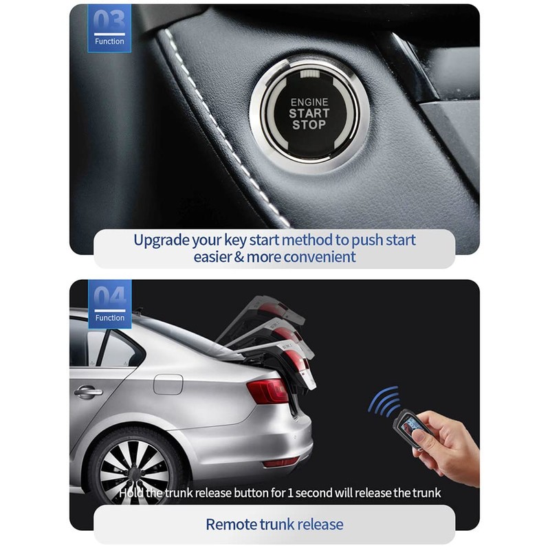 EASYGUARD EC207-M9 2 Way Car Alarm System with 1.73'' LCD