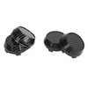 4 Pcs 60mm Wheel Center Caps Carbon Fiber Style Tyre