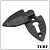 TERF® Traditional Vintage Style Antique Black Escutcheon Covered 60mm Keyhole