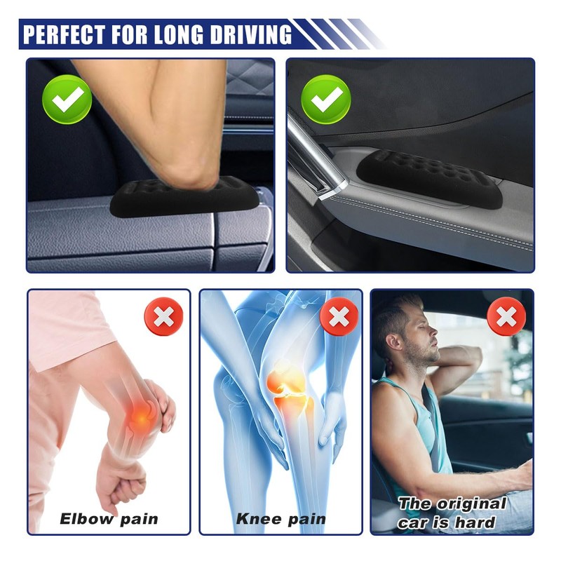 KITUREK Arm Rest Elbow Pads for Car, Car Elbow Memory