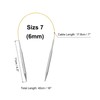 uxcell Size US 10 (6mm) Knitting Needles Circular Needle 16