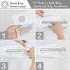 Caheansi No Hook Shower Curtain with Snap in Liner, Hotel