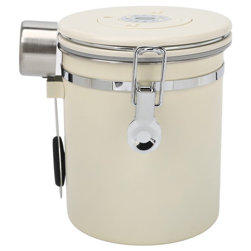 Coffee Canister Airtight Stainless Steel Kitchen Food Storage Container with