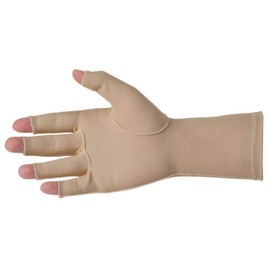 PERFORMANCE HEALTH Over-the-Wrist Edema Gloves, Open Finger, Left, Medium, Nylon-Cotton, Helps Reduce Swelling, Manage Edema, Extends Past Wrist, Unrestricted Movement of the Fingers, Latex-Free