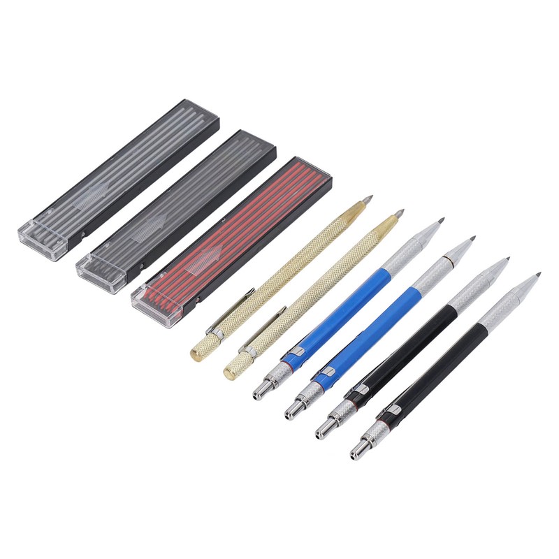 Carpenter Pencil Set 2 Scribers 36 Refills 4 All Metal