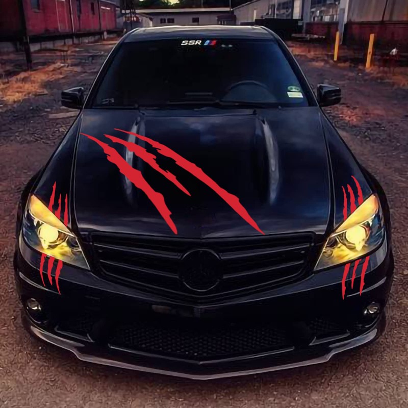 HUWANDE 3pcs Car Stickers Vinyl Claw Marks Decals for Men