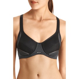 Berlei Women's Electrify Underwire Sports Bra, Black Mesh, 12E