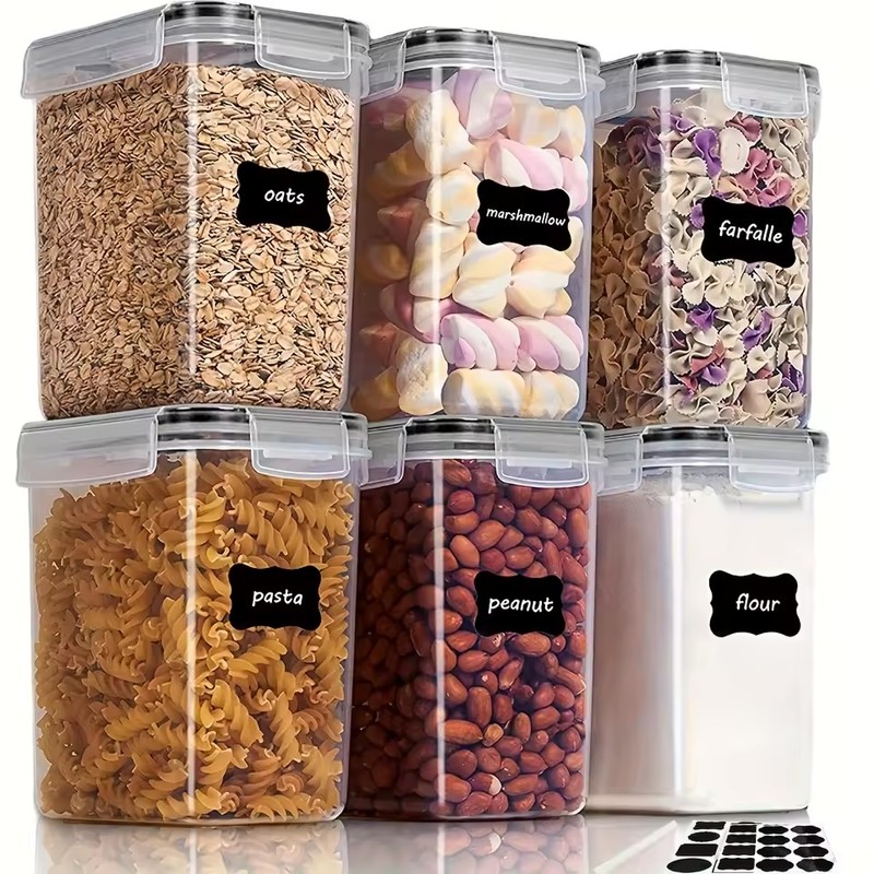 1.6L BPA-Free Plastic Airtight Food Storage Containers with Lids, Dishwasher