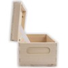 Wooden Chest Box with Lid & Etched Handles 21 x