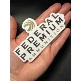 Federal Die Cut Sticker Firearms Ammunition Gun Safe Car Outdoor Decal 4”x2.25”