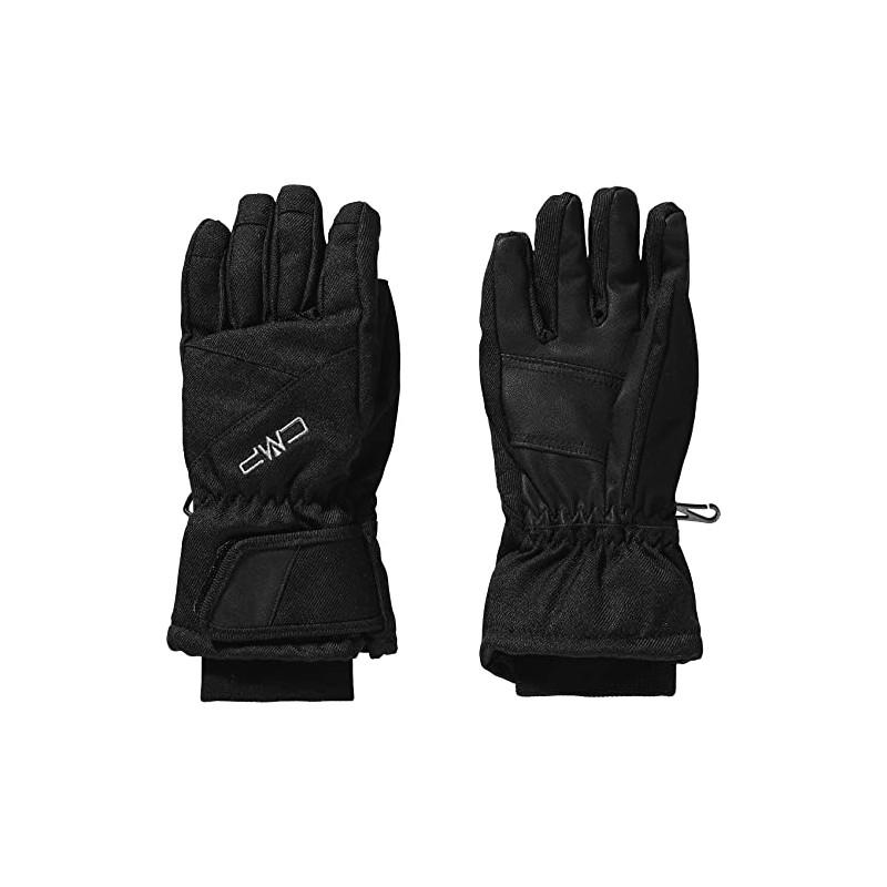CMP - Guanti da sci in twill per bambini, Nero,