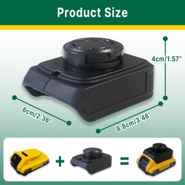 T TOVIA Battery Convert Adapter for Dewalt 20V LXT Li-Lon Battery to Li-Lon Battery 16.8V, 21V and 25V Electric Pruning Shears and Mini Chainsaw