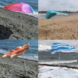 BeachGrip - Beach Umbrella Sand Anchor - Holds a Beach Umbrella in Very Strong Winds (100 MPH) - Heavy Duty Beach Umbrella Stand, Ultra Resistant & Effective - for Beach Umbrella Poles up to 1 Inch