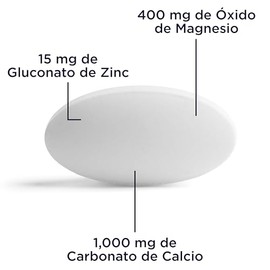 KAL CMZ Max Calcio Zinc y Magnesio Diario Minerales | 100 Tabletas, Suplemento Para Mujer y Hombres, Calcio, Magnesio Oxido, Gluconato de Zinc, Vegano