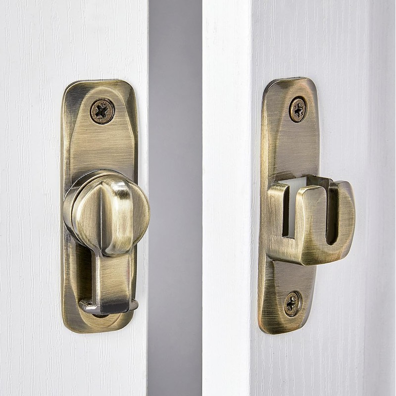 INIRET Barn Door Latches,Bronze 90/180 Degree Gate Lock,Zinc Alloy Right