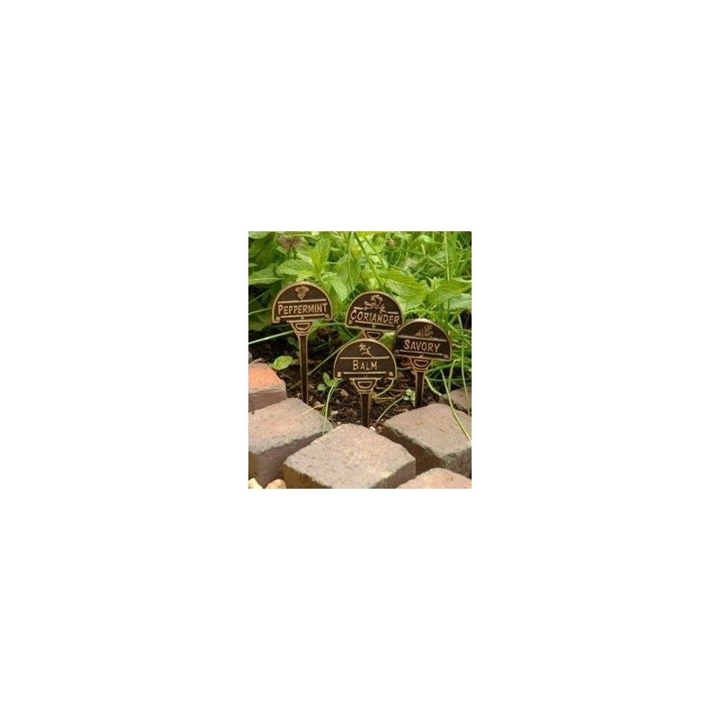 Cast Brass Mint Herb Label