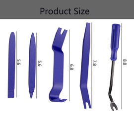 BNFGD 5 Pcs Trim Removal Tools, Car Door Panel Removal Tool trim removal tools, Plastic Pry Tools Fastener Removal Tool,Car Radio Door Panel Audio Dashboard car tools & equipment(Blue)