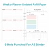 Weekly Planner Refills for A5 Binders - 53 Sheets/106 Pages