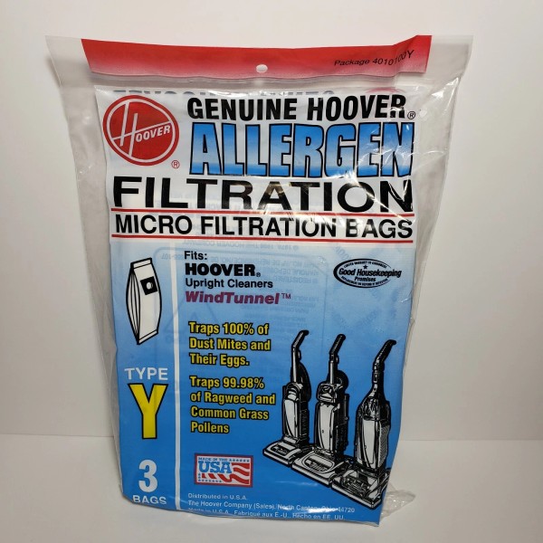 Hoover Genuine Hoover Type Y Allergen Micro Filtration Bags 3