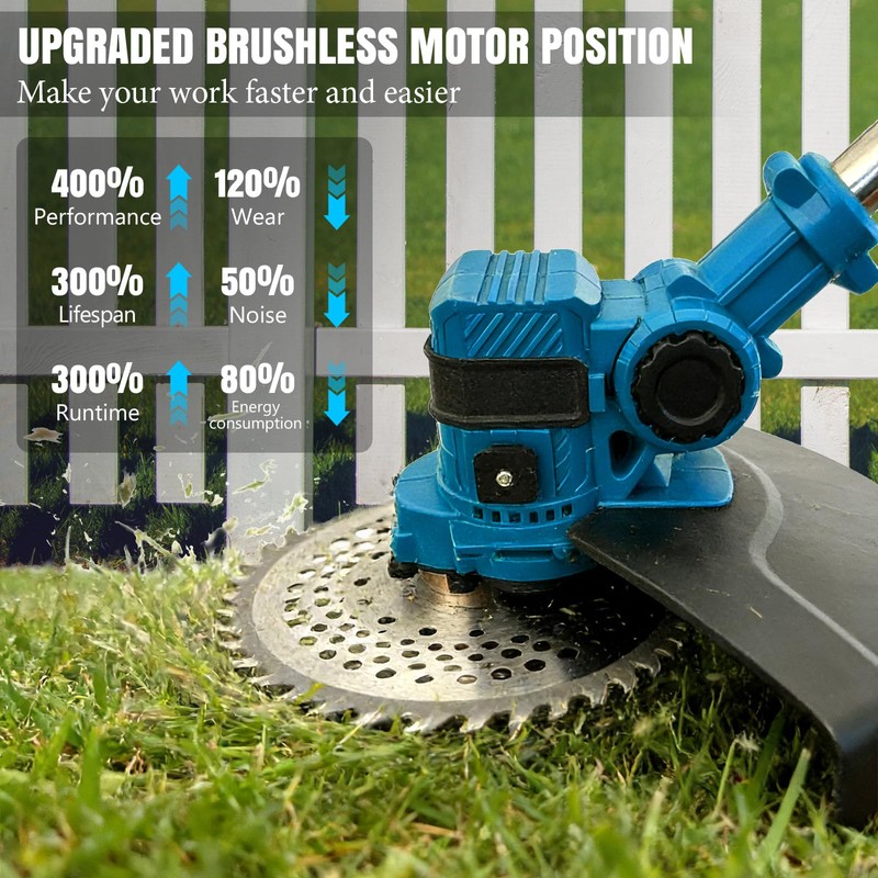 4-in-1 Cordless Electric Weed Wacker, 2 Pack 21V 3.0Ah Batteries