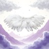 1 Pc White Mini Black and White Angel Feather Wings