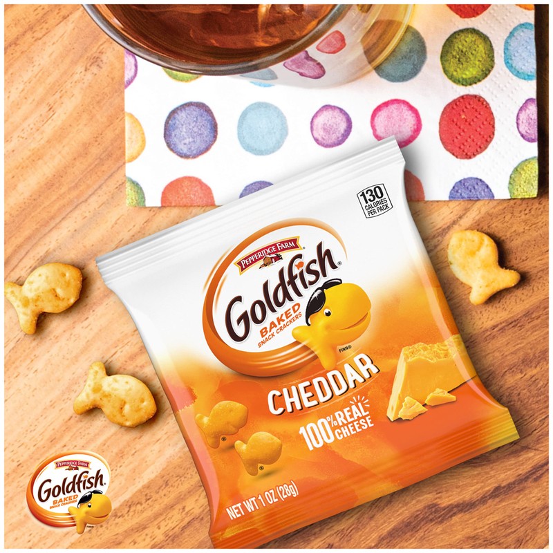 Pepperidge Farm Goldfish Cheddar Cracker, 1 Ounce, 12 Count